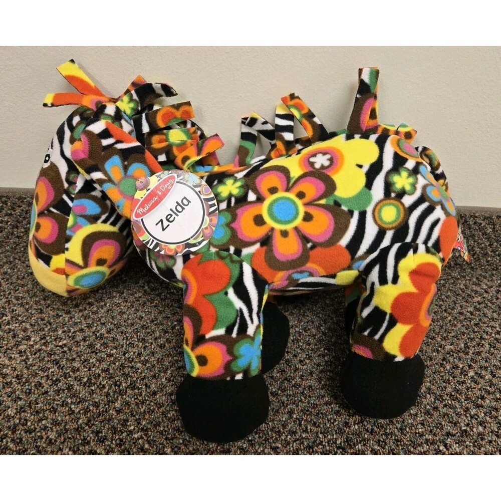 Melissa & Doug Plush Zebra “Beepo ‘Zelda’” – Multicolored Floral Stuffed Animal